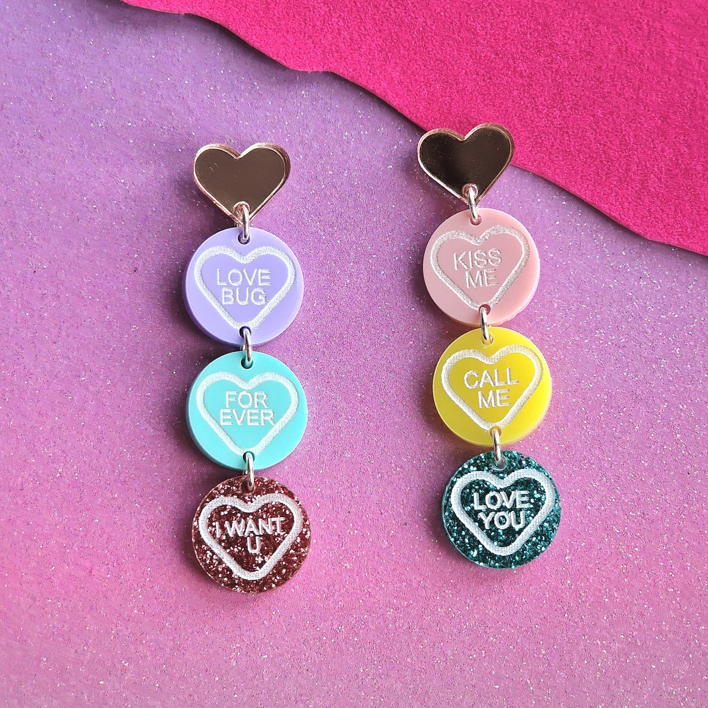 Love heart earrings
