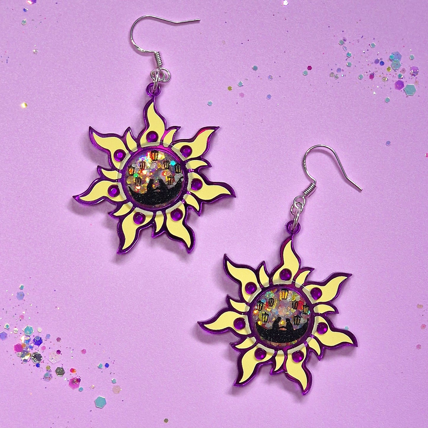 Glowing lights earrings