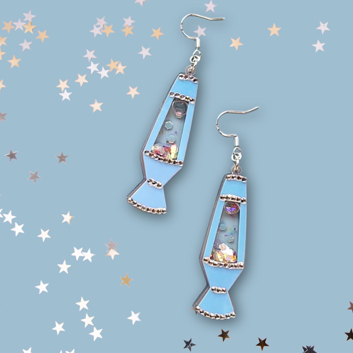Lava lamp earrings