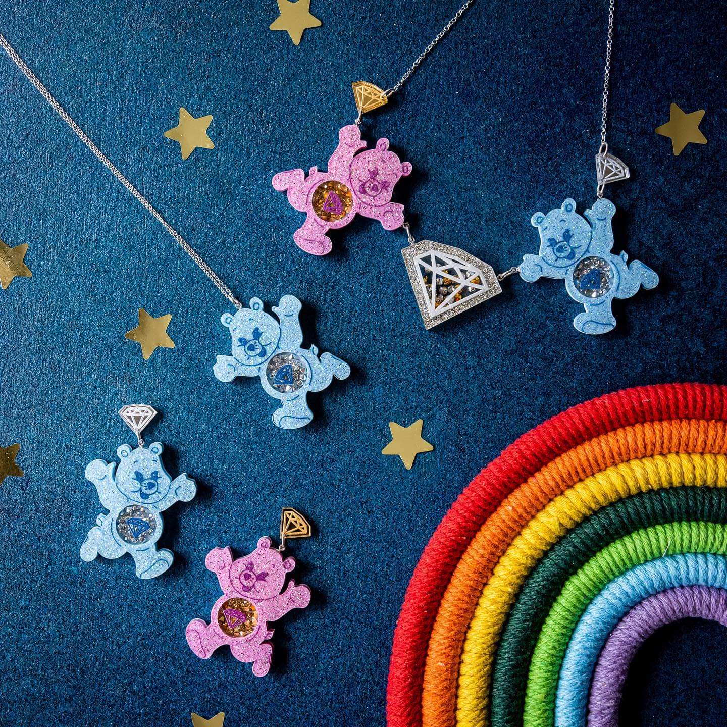 Sparkle bear pendant