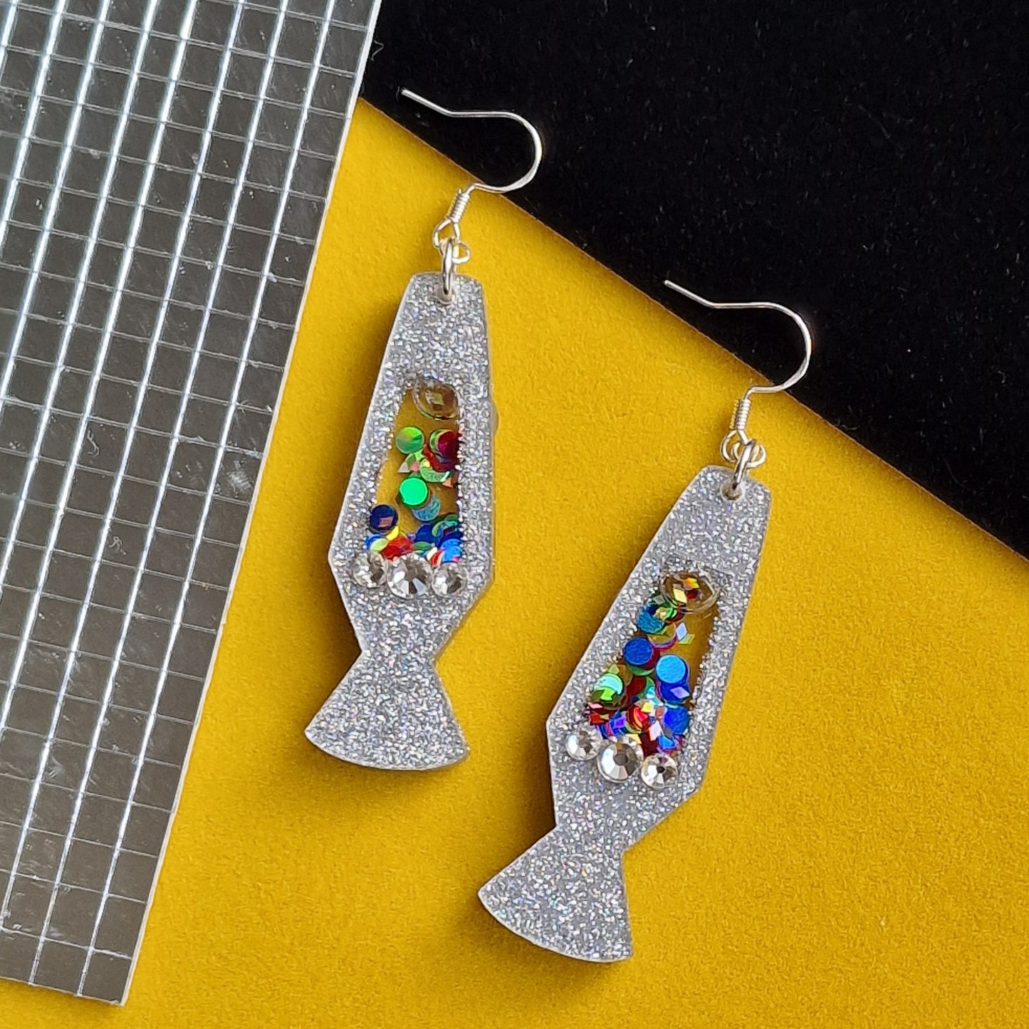 Lava lamp earrings