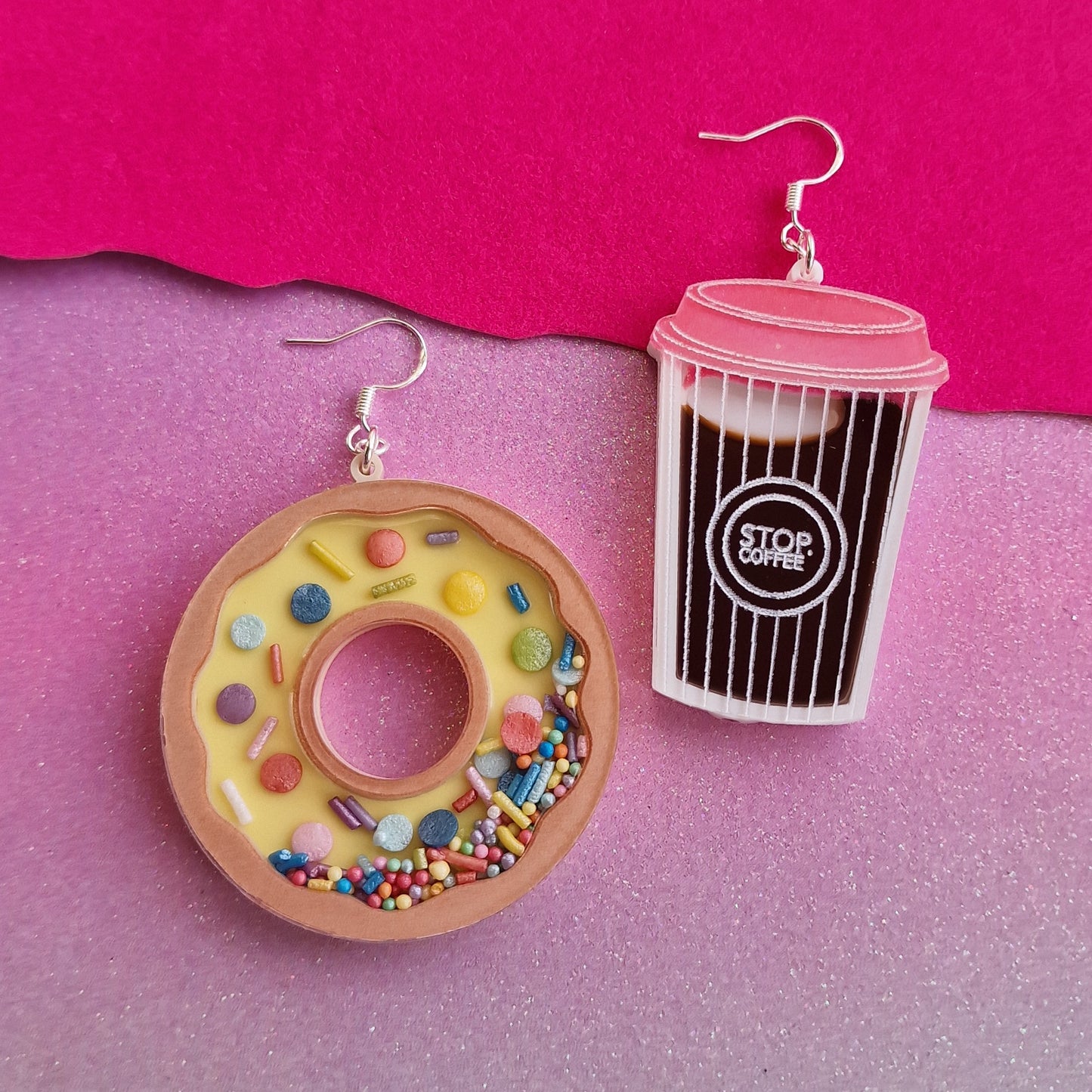 Coffee & Doughnut earrings