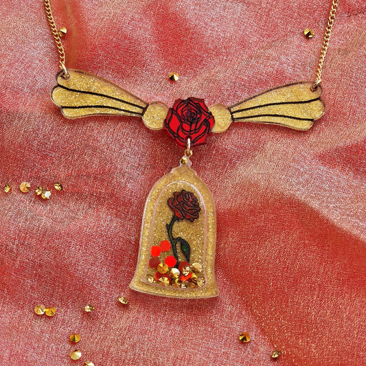 Magic rose shaker necklace