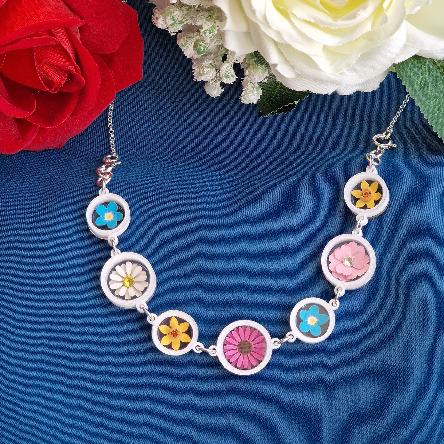 Statement floral necklace/bracelet