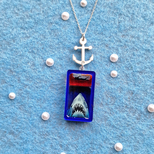 Shark attack pendant