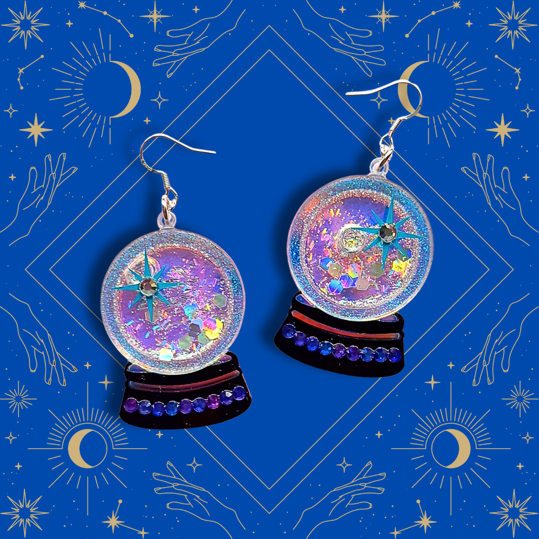 Crystal ball earrings