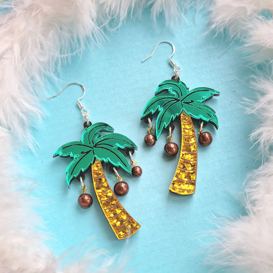 Palm tree earrings